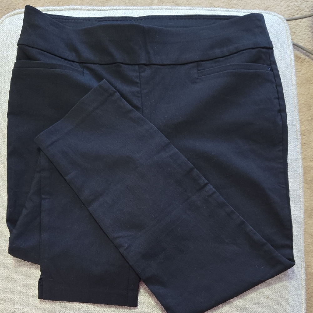 Christopher & Banks Signature Slimming Black Pants Size 12